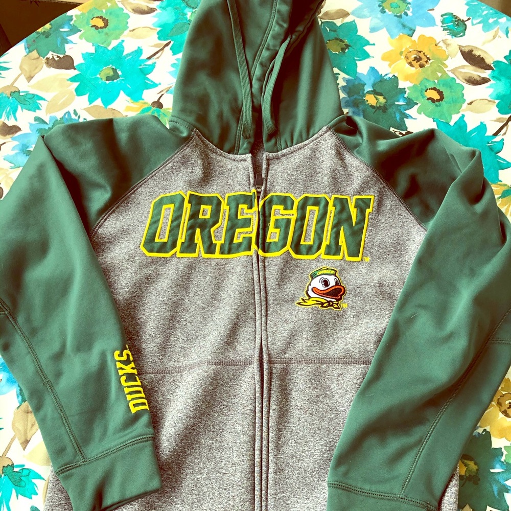 Oregon duck zip up sweater👍